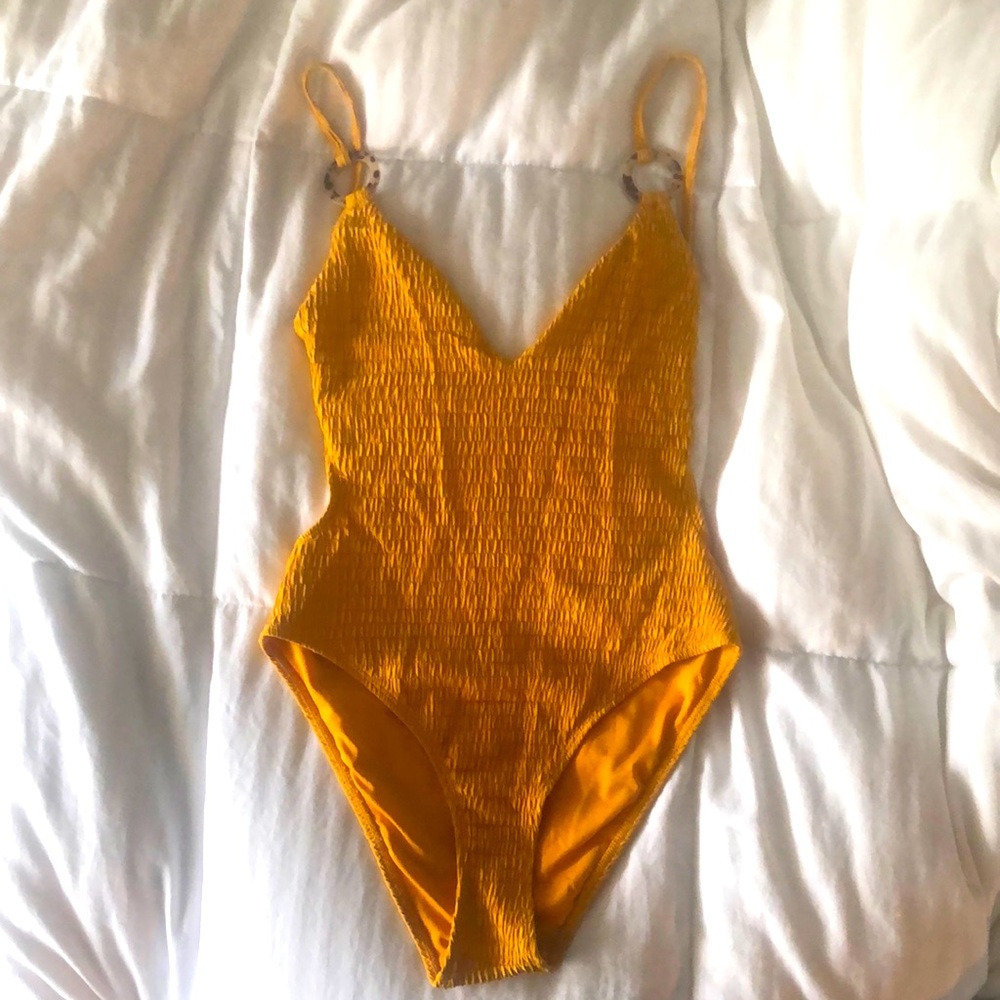 Yellow One-Piece Swimsuit